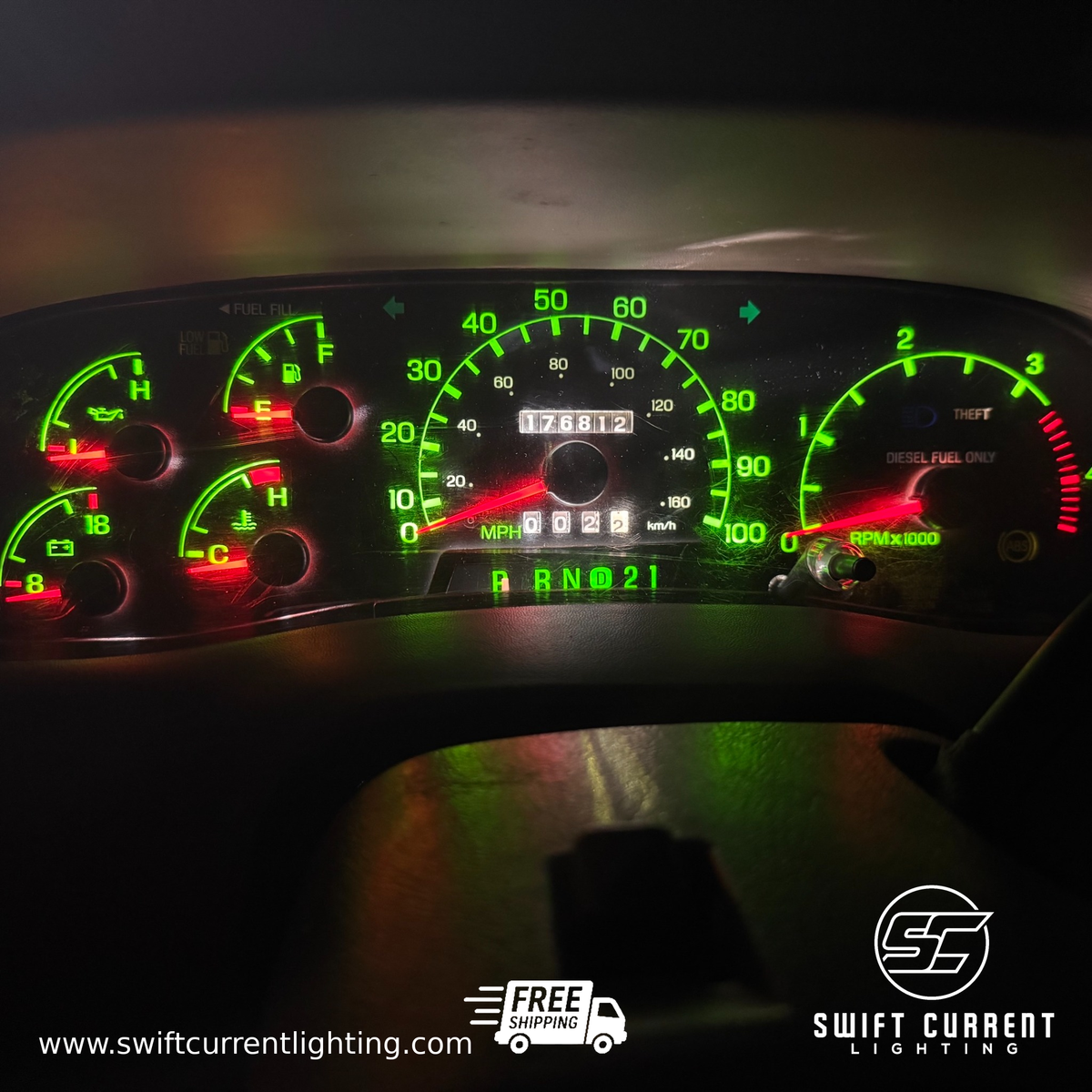 '99 - '04 Ford Super Duty F-250 & F-350 LED Bulb Retrofit Kit (Gauges + Climate ONLY)