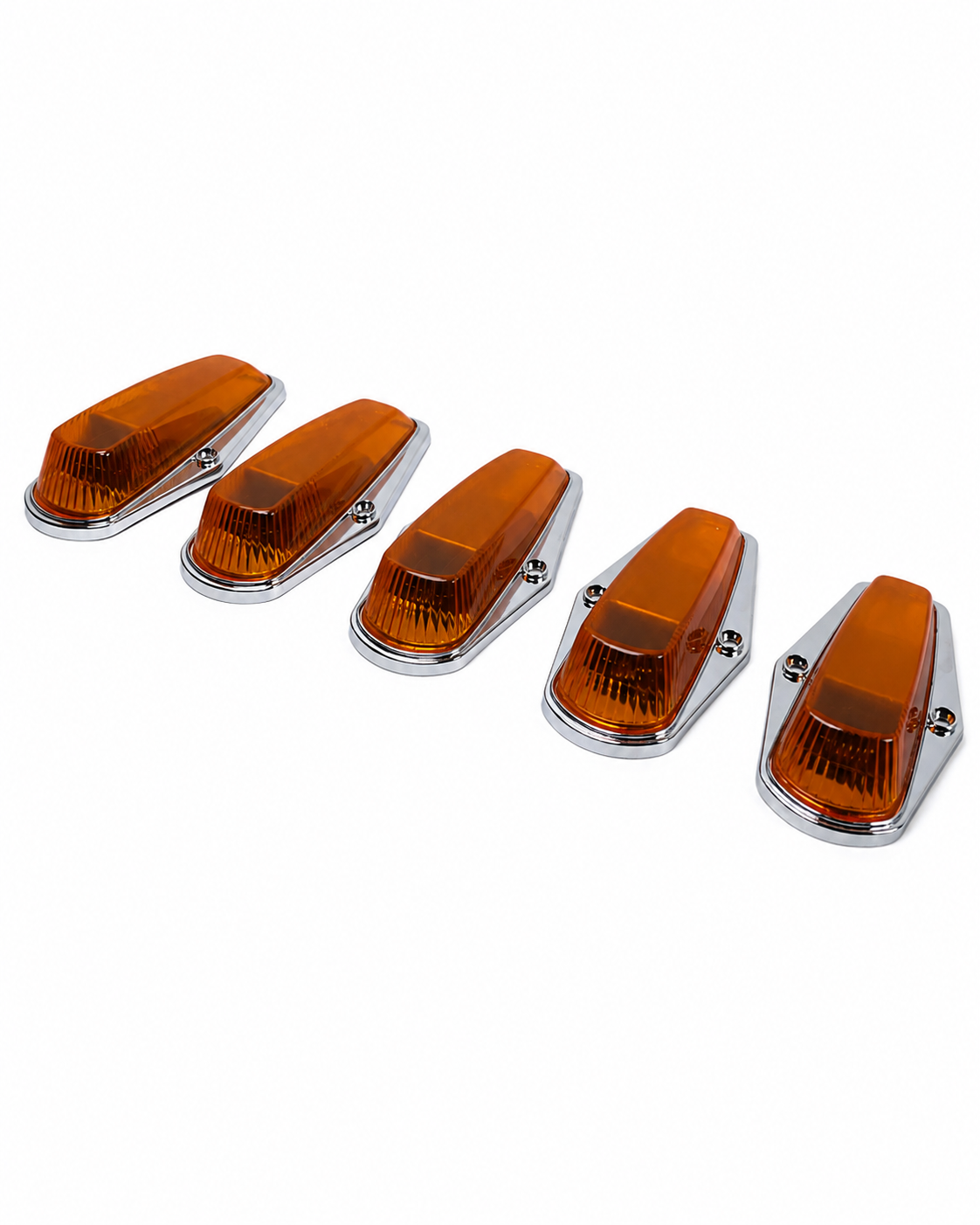 Complete Performance Amber Chrome Cab Light Kit - 1973-1997 Ford F-Series