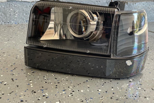 92-97 Ford OBS Black/Chrome 3 piece retrofit - NHK LED 3" Projector