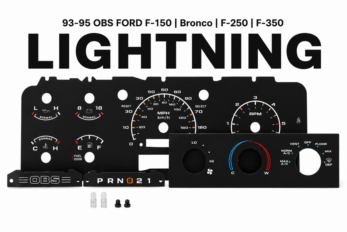 93-95 Cluster Faceplate Kit - Lightning