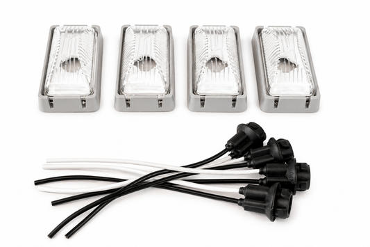 Complete Performance Clear OBS Dually Fender Light Kit - 1980-1997 Ford F-Series